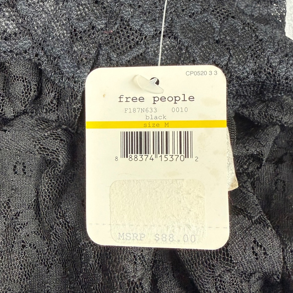 Free People Black Lace Maxi Dress Intimately NWT Medium Goth Boho - Picture 3 of 12
